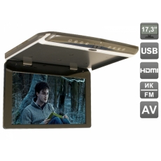 Потолочный монитор 17,3" со встроенным Full HD медиаплеером AVS1750MPP (серый)