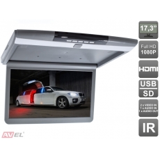 Потолочный монитор 17,3" со встроенным Full HD медиаплеером AVS1717MPP (серый)