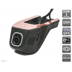 Универсальный двухканальный автомобильный Ultra HD (1296P) видеорегистратор AVS400DVR (#106 Universal) с GPS