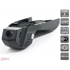 Штатный двухканальный автомобильный Ultra HD (1296P) видеорегистратор с GPS AVS400DVR (#112) для BMW
