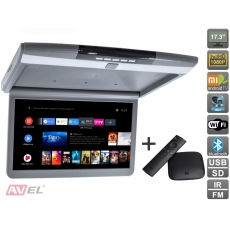 Потолочный монитор на Android AVS1717MPP (серый) + Xiaomi Mi Box + AV120520DC