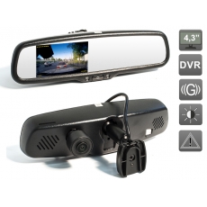 Зеркало заднего вида AVS0488DVR со встроенным видеорегистратором и монитором 4.3"