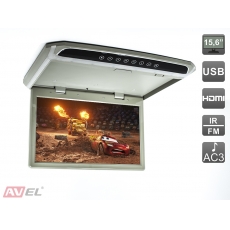 Потолочный монитор 15,6" со встроенным Full HD медиаплеером AVS1507MPP (серый)