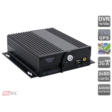 Четырёхканальный AHD видеорегистратор AVS510DVR с 3G и GPS