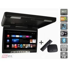 Потолочный монитор на Android AVS2020MPP (черный) + Xiaomi Mi Box S + AV120520DC