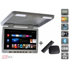 Потолочный монитор на Android AVS115 (серый) + Xiaomi Mi Box S + AV120520DC