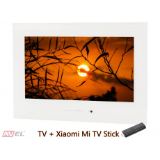 Smart телевизор AVS245SM (белая рамка) + Xiaomi Mi TV Stick