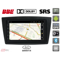 Штатная Android магнитола AVS070AN (#209DSP) с DSP процессором для автомобилей Lada Granta