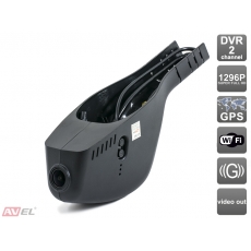 Штатный двухканальный автомобильный Ultra HD (1296P) видеорегистратор с GPS AVS400DVR (#115) для VOLKSWAGEN/ SKODA/ SEAT