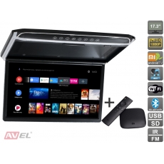 Потолочный монитор на Android AVS1707MPP (черный) + Xiaomi Mi Box S + AV120520DC