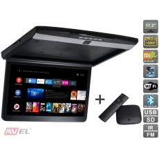 Потолочный монитор на Android AVS1717MPP (черный) + Xiaomi Mi Box S + AV120520DC