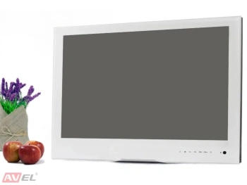 Встраиваемый Smart телевизор для кухни AVS240WS (White) с подъемным механизмом KESSEBOHMER FREEslide Q3us